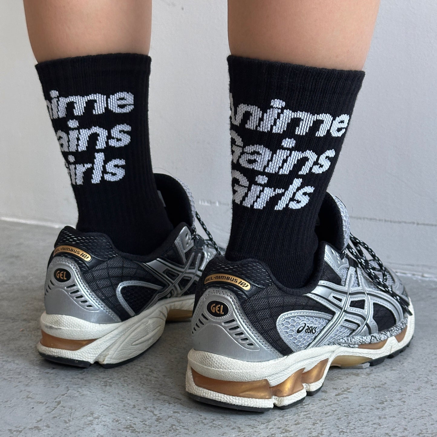 Black 'AGG' Heavy Socks
