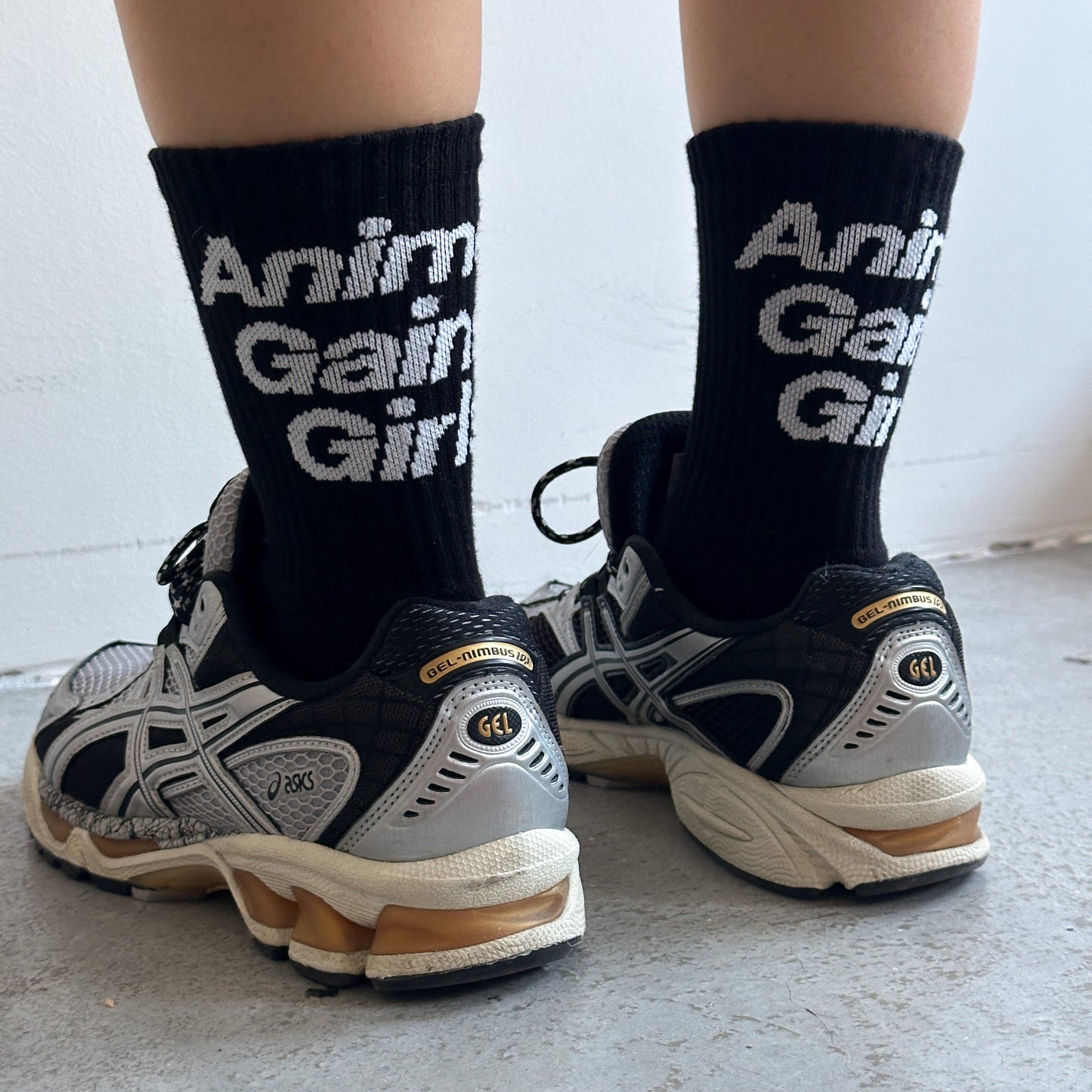 Black 'AGG' Heavy Socks