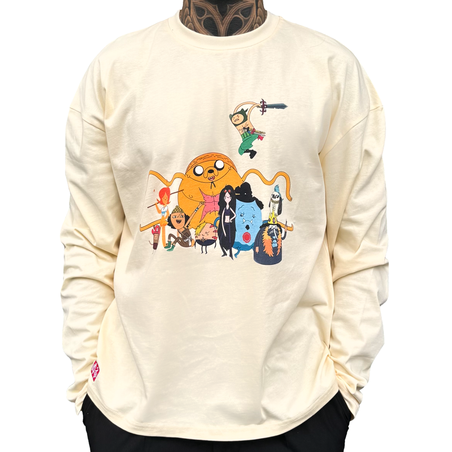 Yellow 'AT x OP' Long Sleeve Graphic T-Shirt