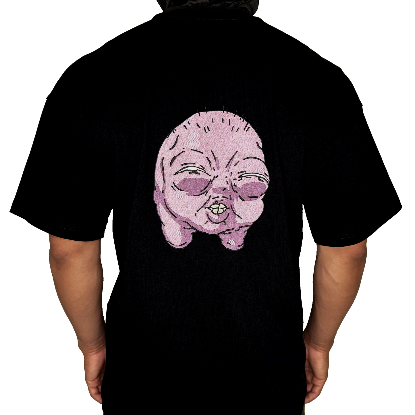Black 'Worm' Embroidered Graphic T-Shirt