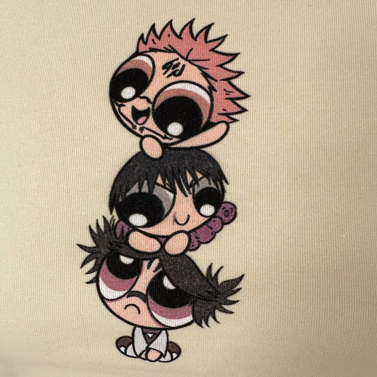 Beige 'PPG x JJK' Crop Top