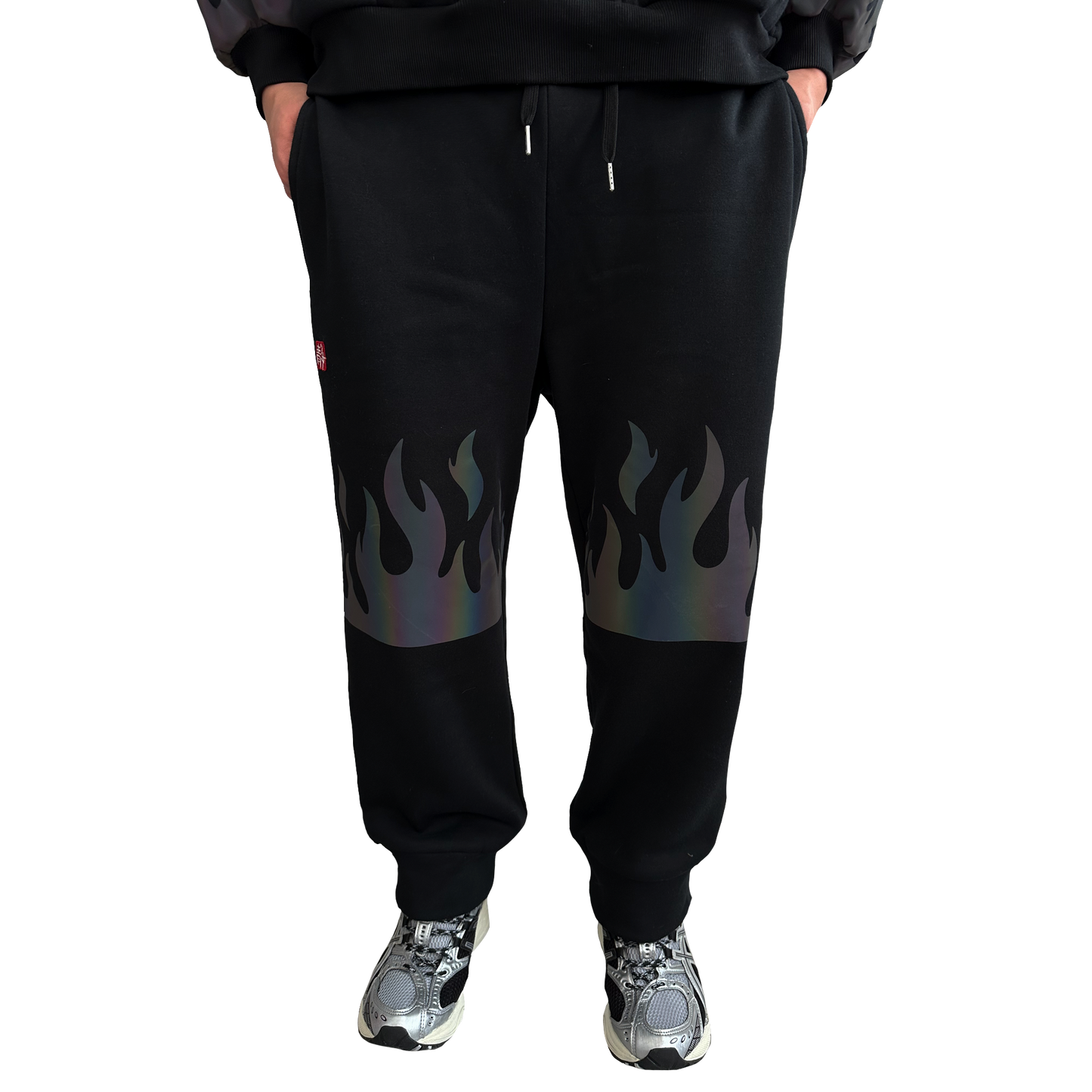 Black 'Amaterasu' Reflective Sweatpants