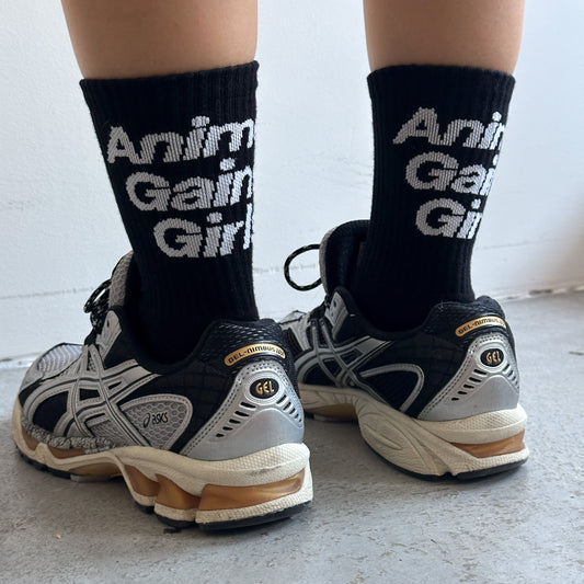 Black 'AGG' Heavy Socks