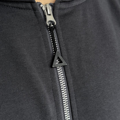 Slate Gray 'CSM' Zip-Up Hoodie