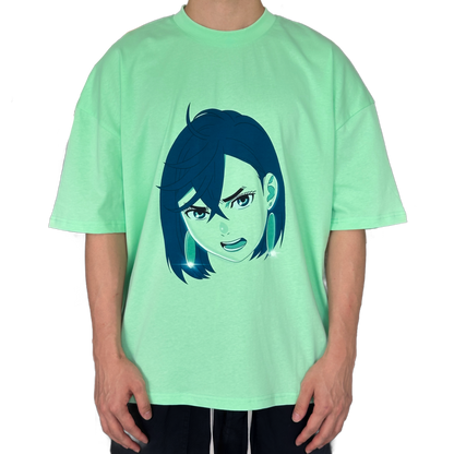 Bright Teal 'Alien' Graphic T-Shirt