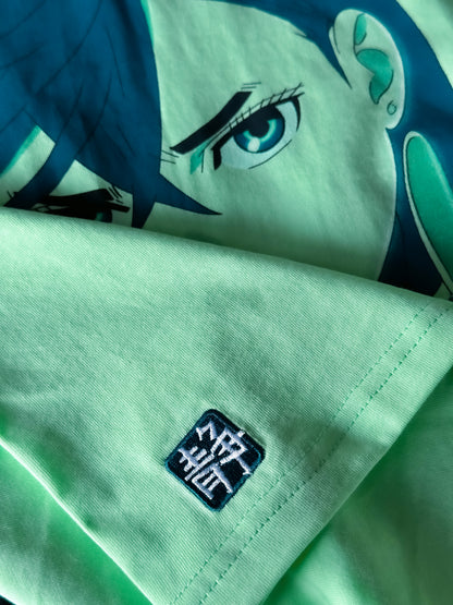 Bright Teal 'Alien' Graphic T-Shirt