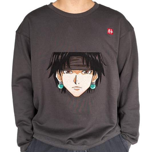 Gray Embroidered Sweatshirt