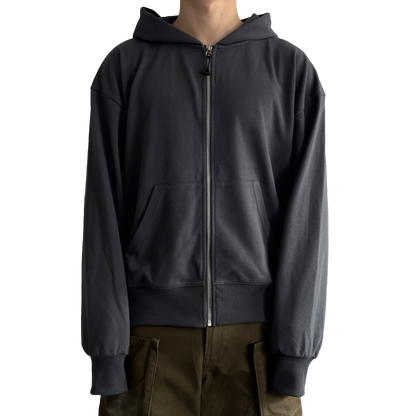 Slate Gray 'CSM' Zip-Up Hoodie