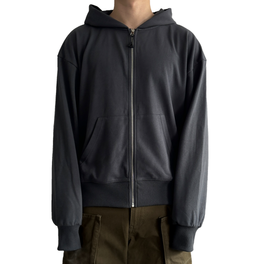 Slate Gray 'CSM' Zip-Up Hoodie