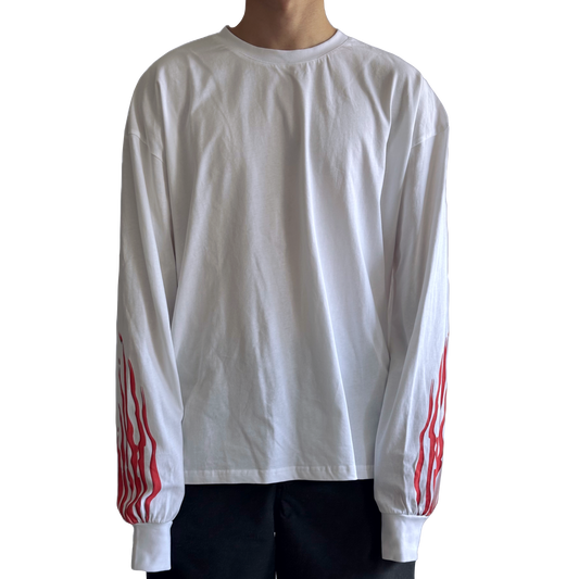 White 'Turbo' Long Sleeve T-Shirt