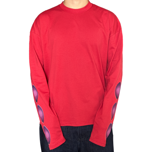 Red 'Evil Eye' Long Sleeve T-Shirt